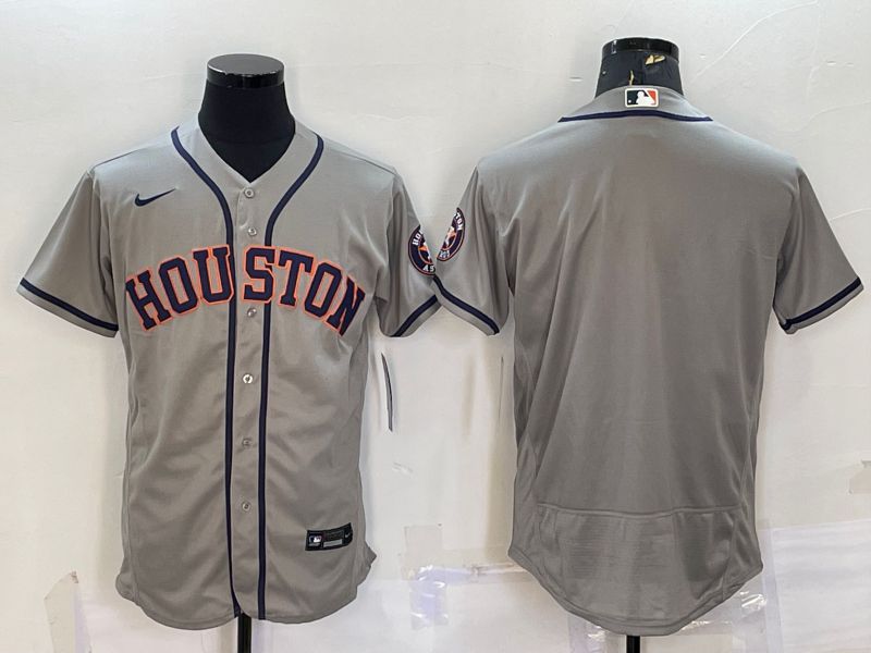 Men Houston Astros Blank Grey Elite Nike 2022 MLB Jersey